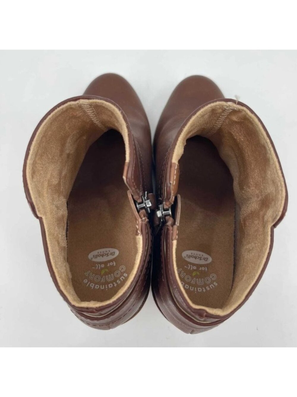Dr Scholls Womens One Up Booties Ankle Boot Synthetic Brown Size 7M New - Picture 4 of 7
